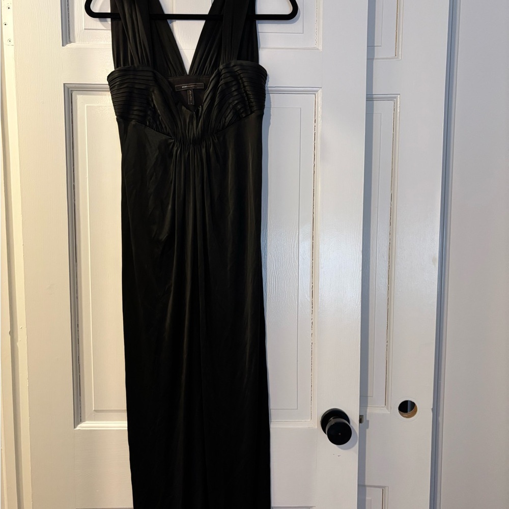 BCBGMaxAzria Black Pleated Formal Dress